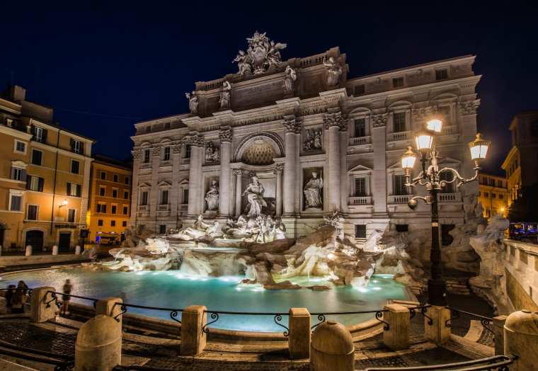 Trevi Fountain by night, Rome, Italy