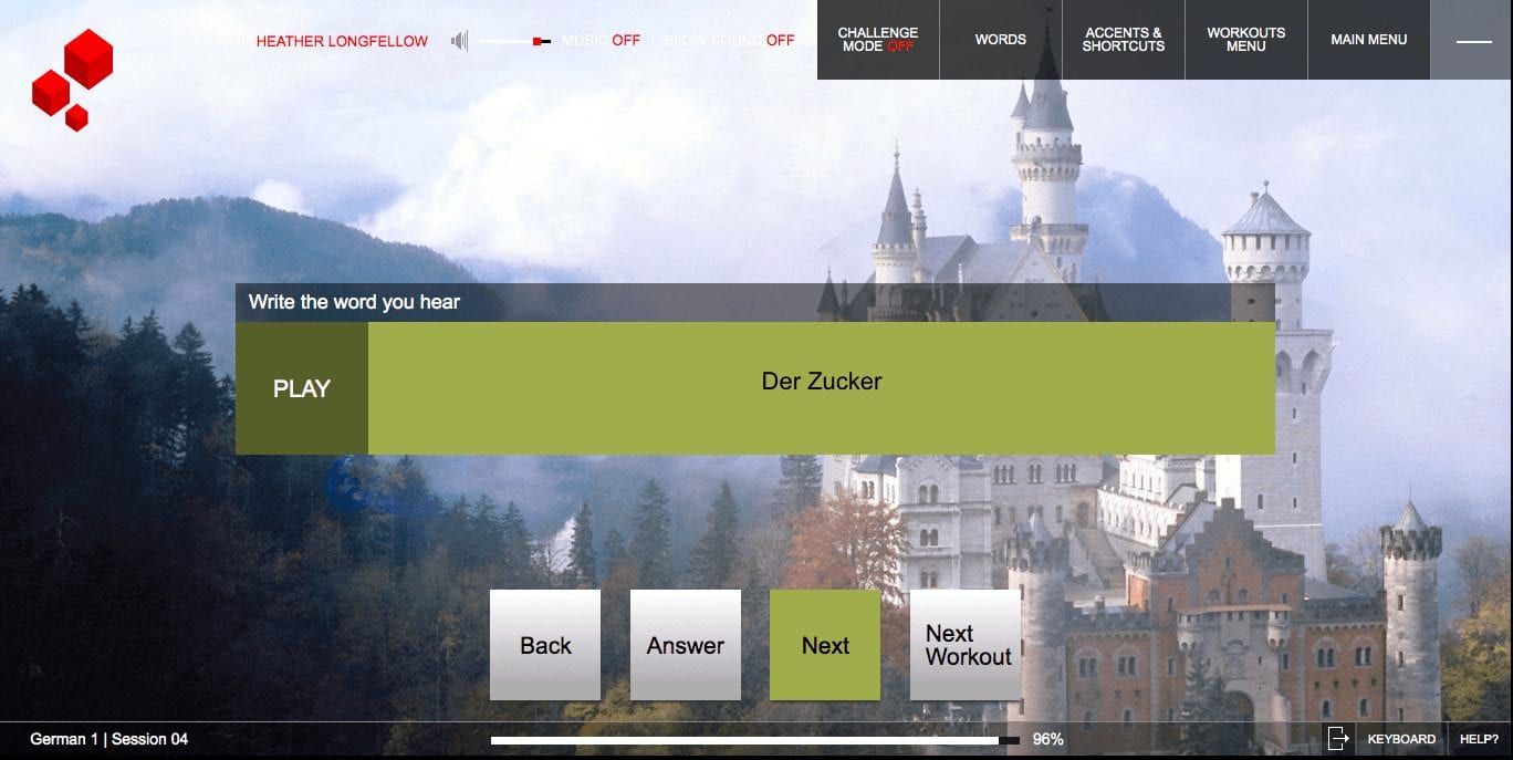 Fluenz German with castle