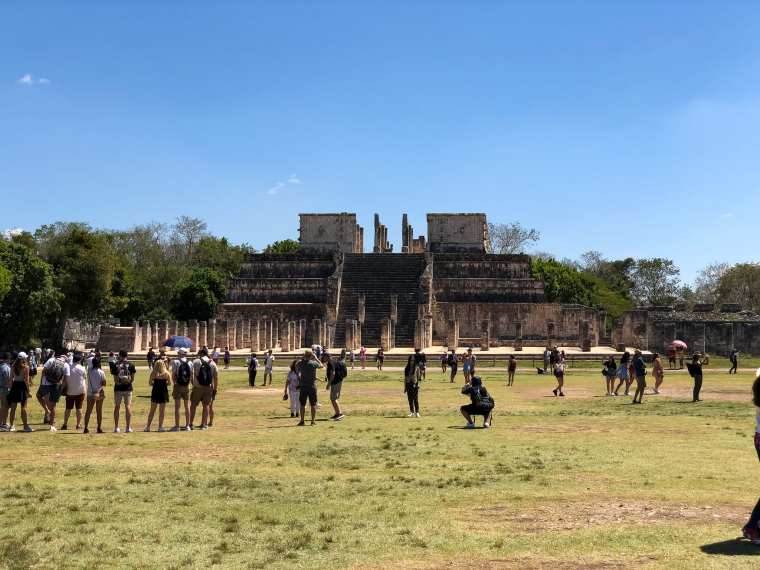 chichen itza temple warriors